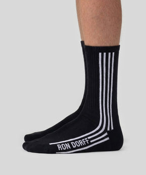 Sports Socks w. Vertical Lines: Navy