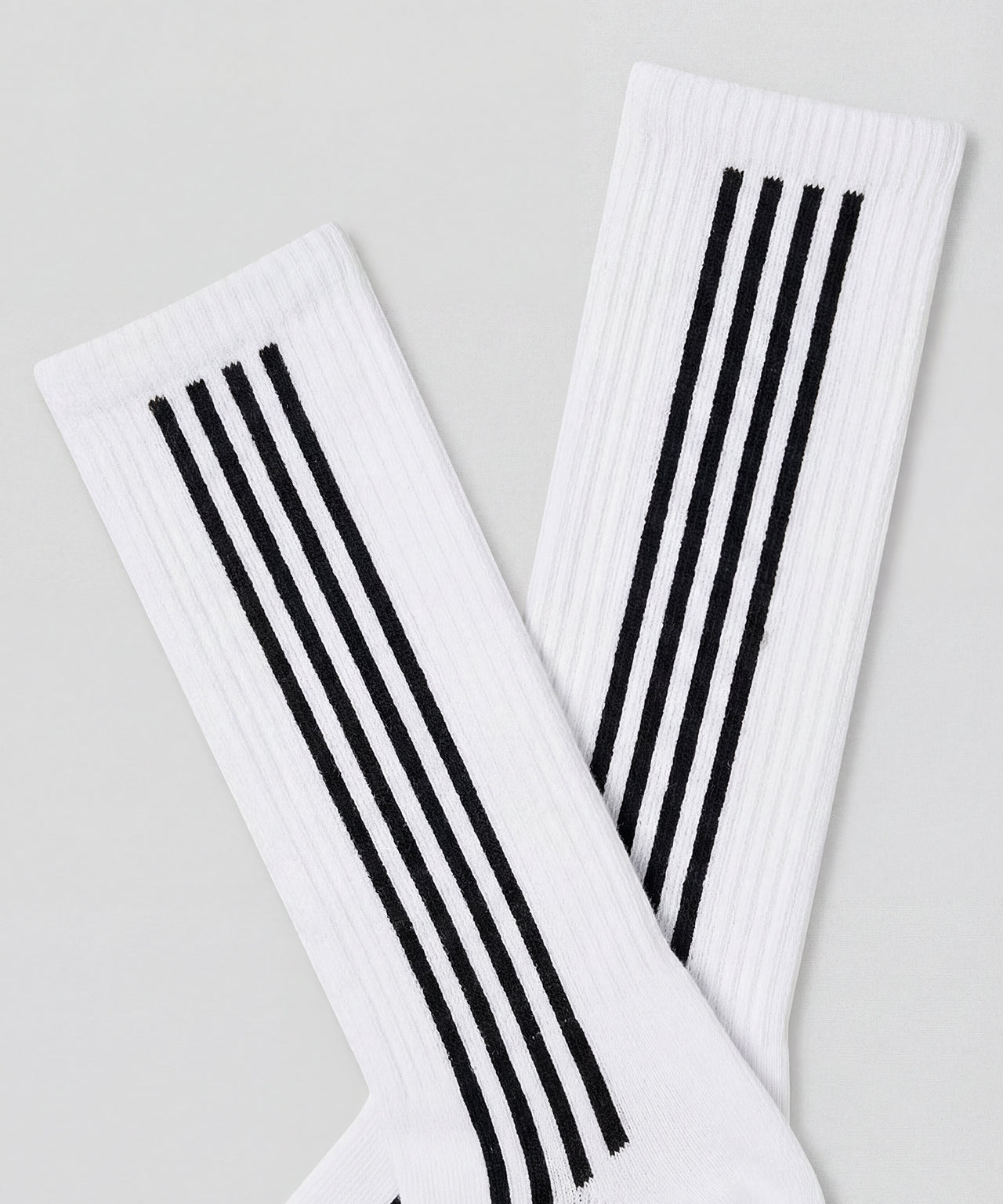 Sportsocken mit vertikalen Streifen: Weiß