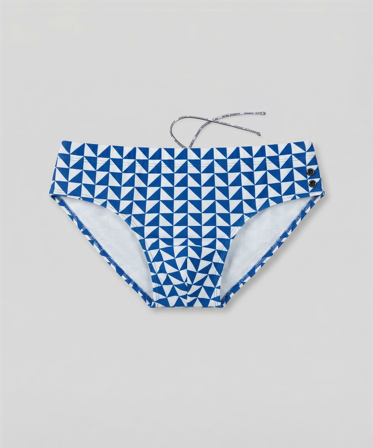 Slip de bain à motif géométrique: Bleu