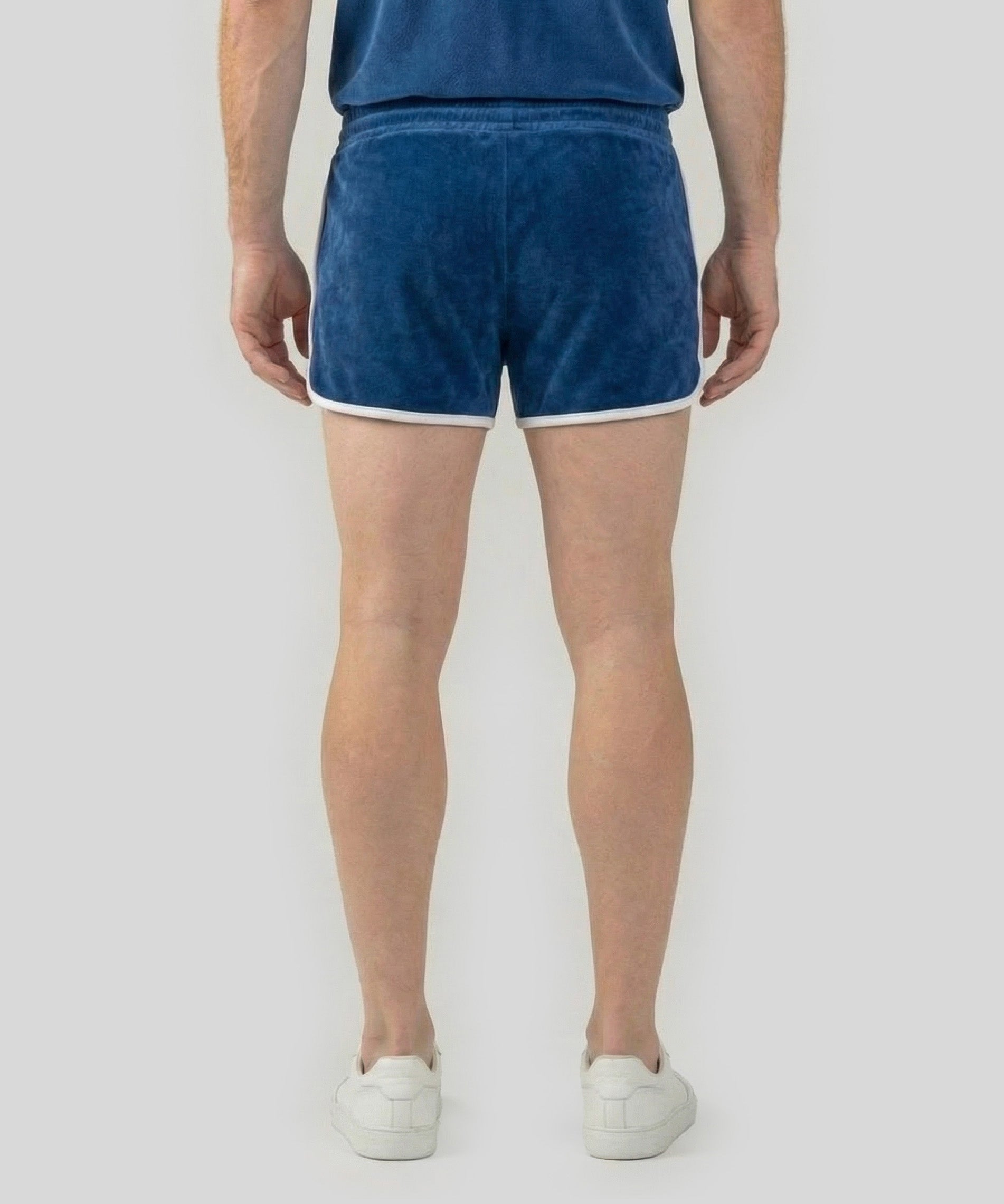 Marathon Exerciser Short en coton terry: Bleu