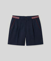 RD Tennis Short avec ceinture rayée: Bleu marine
