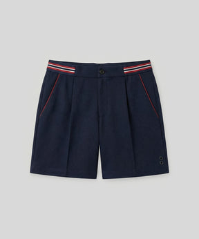 RD Tennis Short avec ceinture rayée: Bleu marine