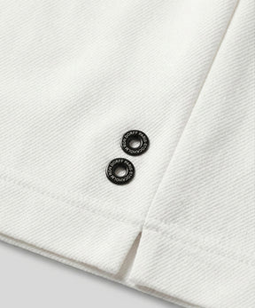 RD Tennis Short avec ceinture rayée: Écru