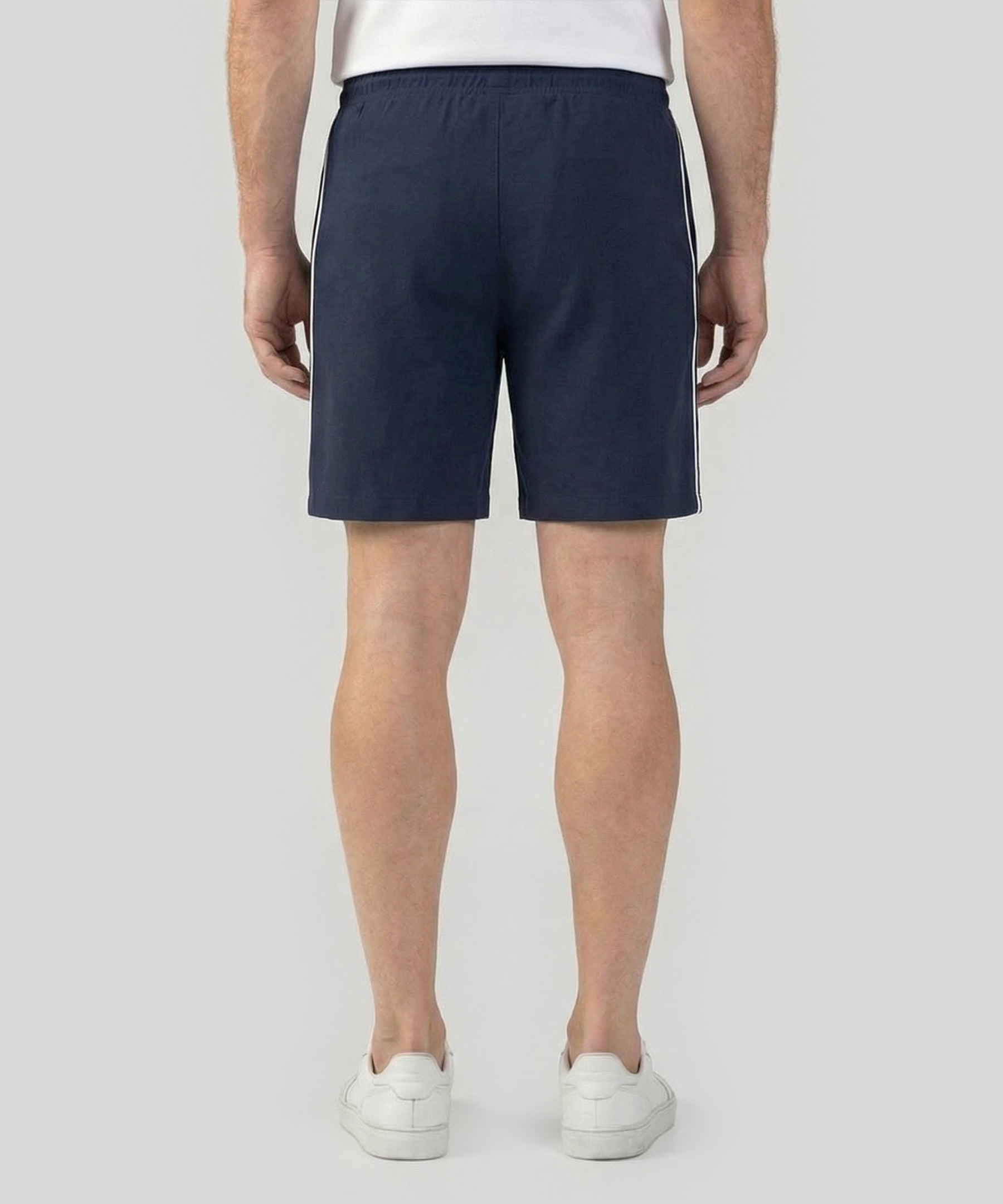 City Shorts w. Piping: Navy