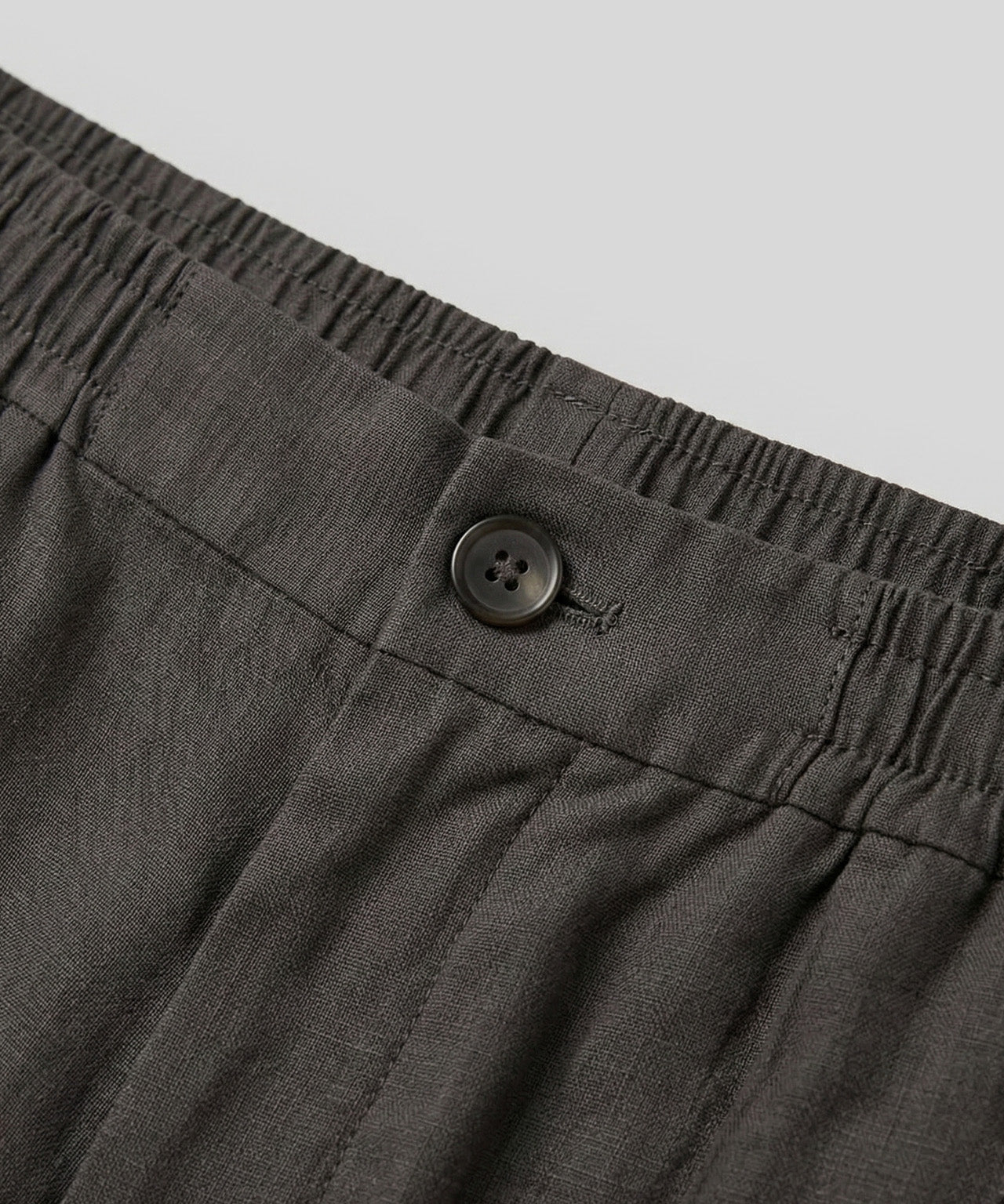 Cotton Linen Shorts: Espresso