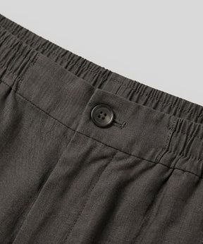 Cotton Linen Shorts: Espresso