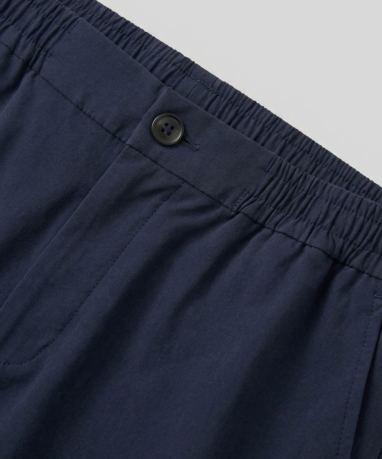 Cotton Linen Shorts: Navy