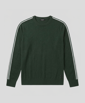 Pull fin en coton laine: Vert court