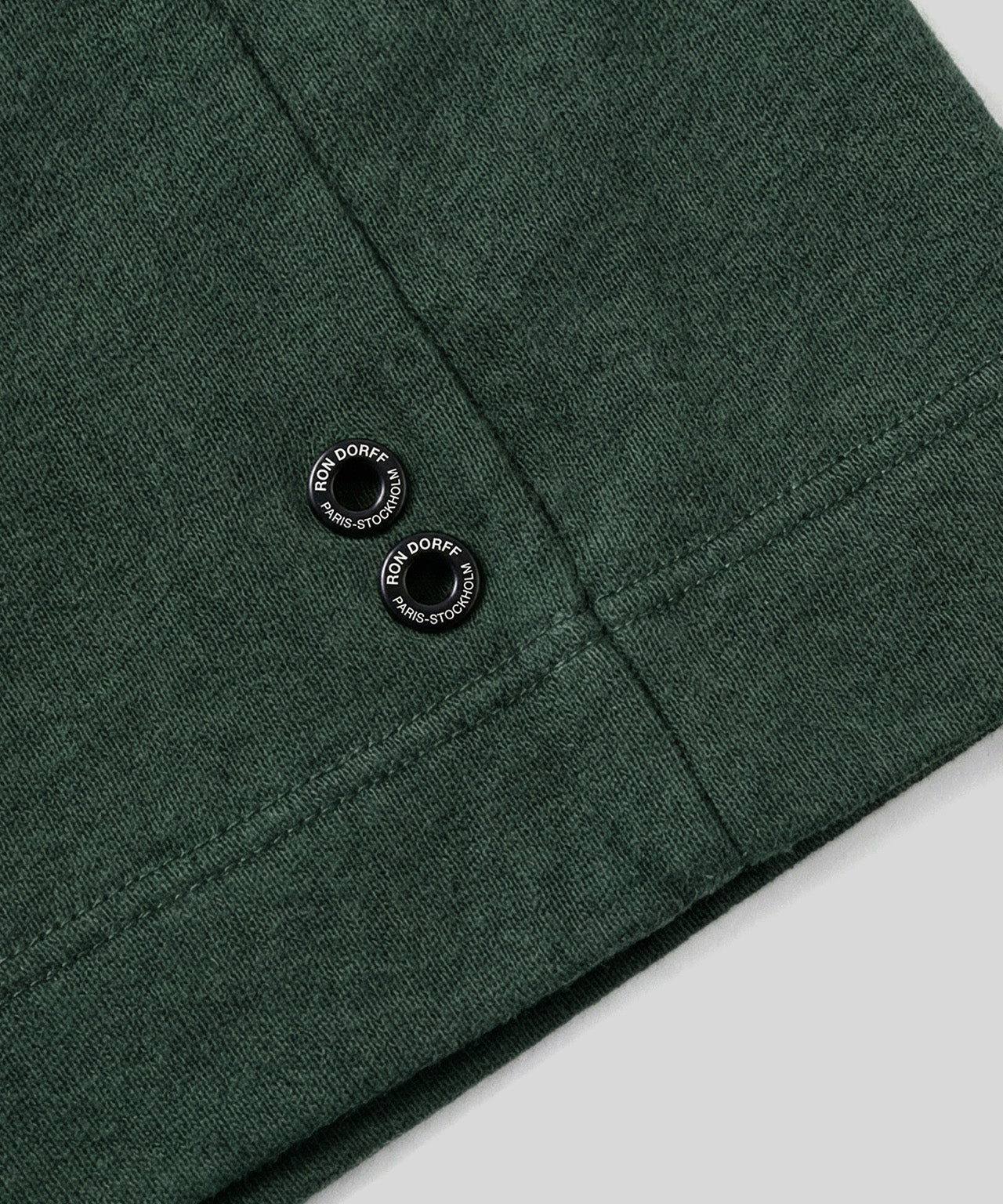 Pull fin à capuche en coton soie: Vert court