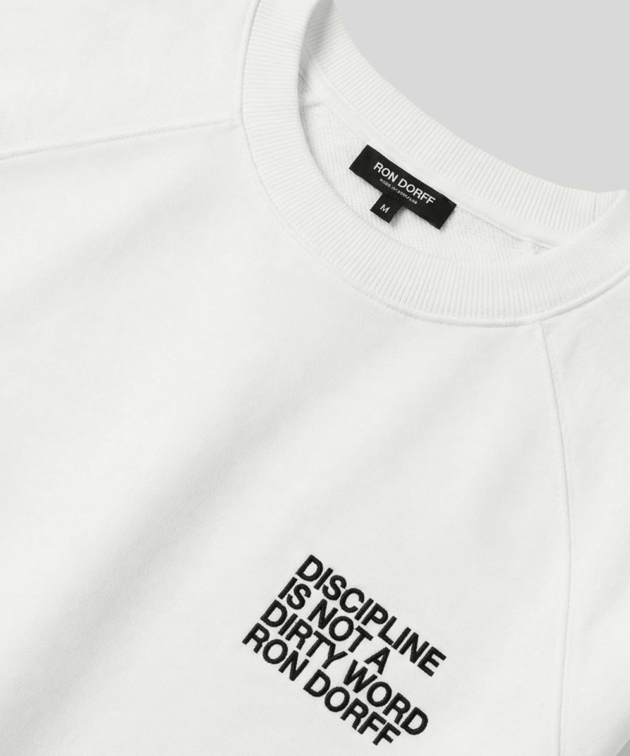 Organic Cotton Sleeveless Sweatshirt "DISCIPLINE": Off White