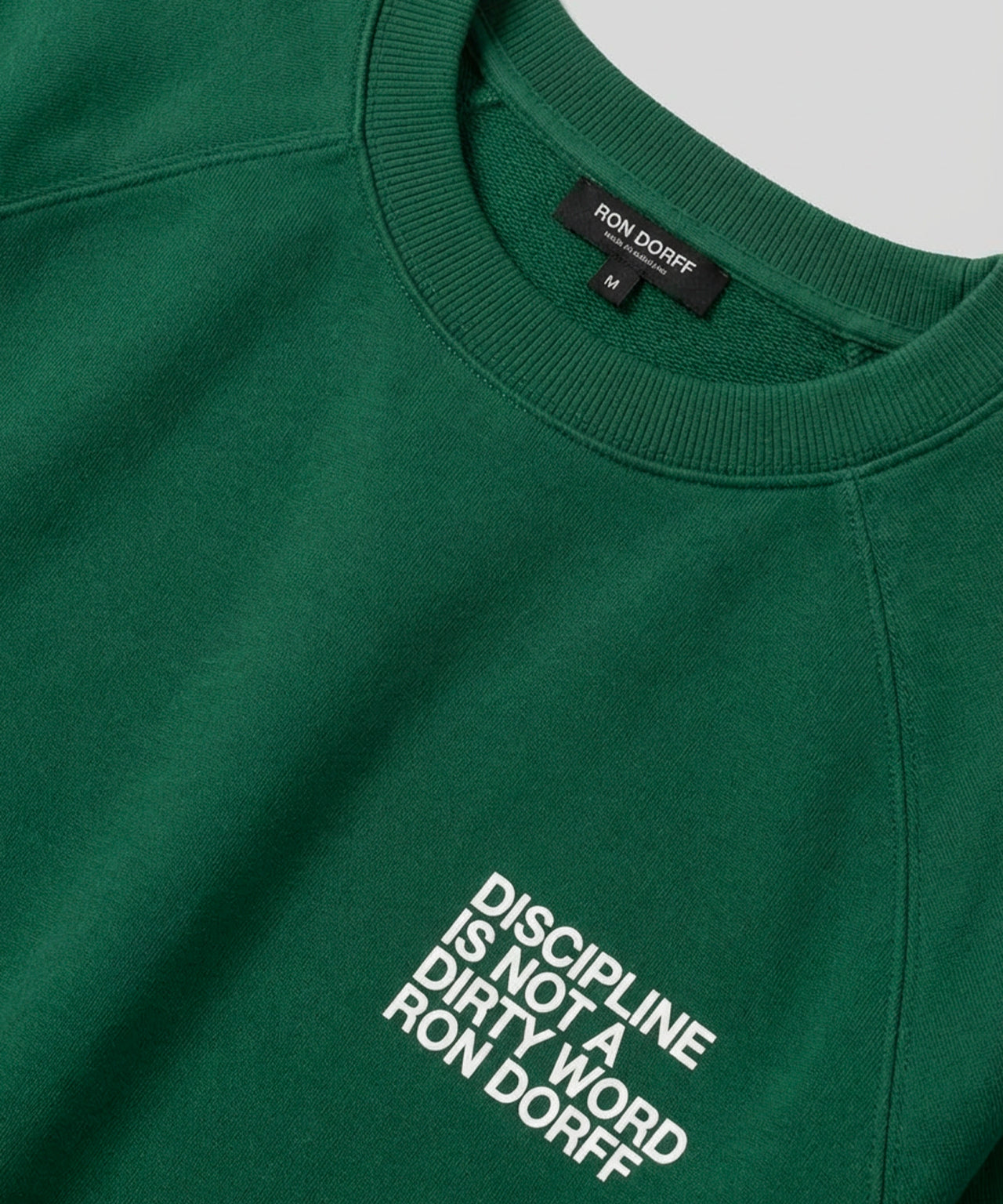 Ärmelloses Bio-Baumwoll-Sweatshirt "DISCIPLINE": Court Green