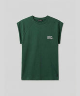 Organic Cotton Sleeveless Sweatshirt "DISCIPLINE": Court Green