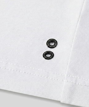 Organic Cotton Tank Top w. Retro Stripes: Shocking Red