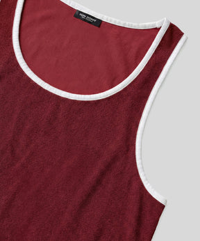 Cotton Terry Tank Top: Red