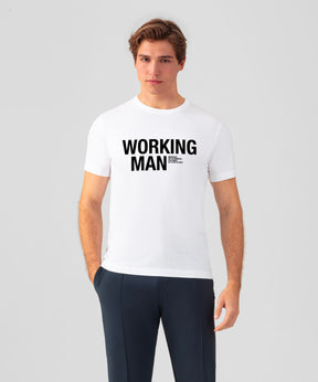 Organic Cotton T-Shirt "WORKING MAN": White