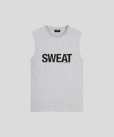T-Shirt sans manches en coton bio "SWEAT": Gris chiné