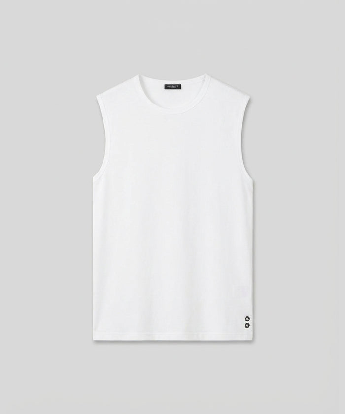 T-shirt sans manches en mesh: Blanc