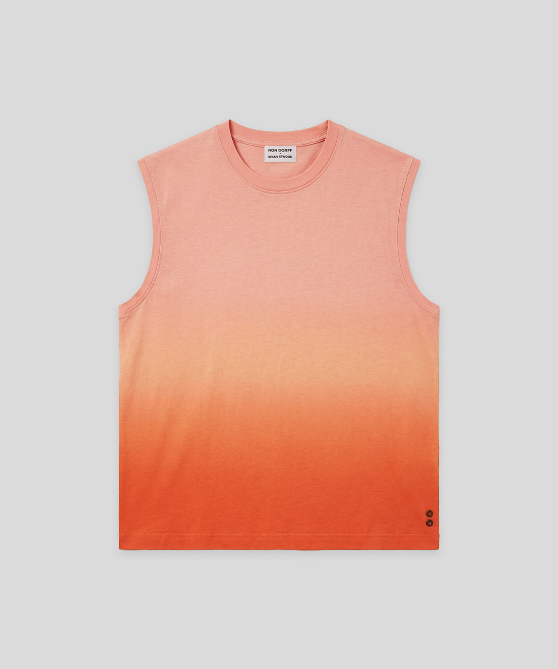 Light Organic Cotton Sleeveless Sweatshirt: Sunset Orange