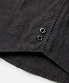 Cotton Linen Long Sleeve Shirt: Espresso