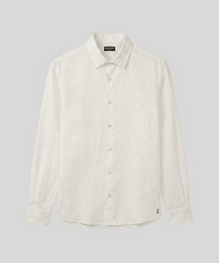 Chemise en coton et lin: Écru