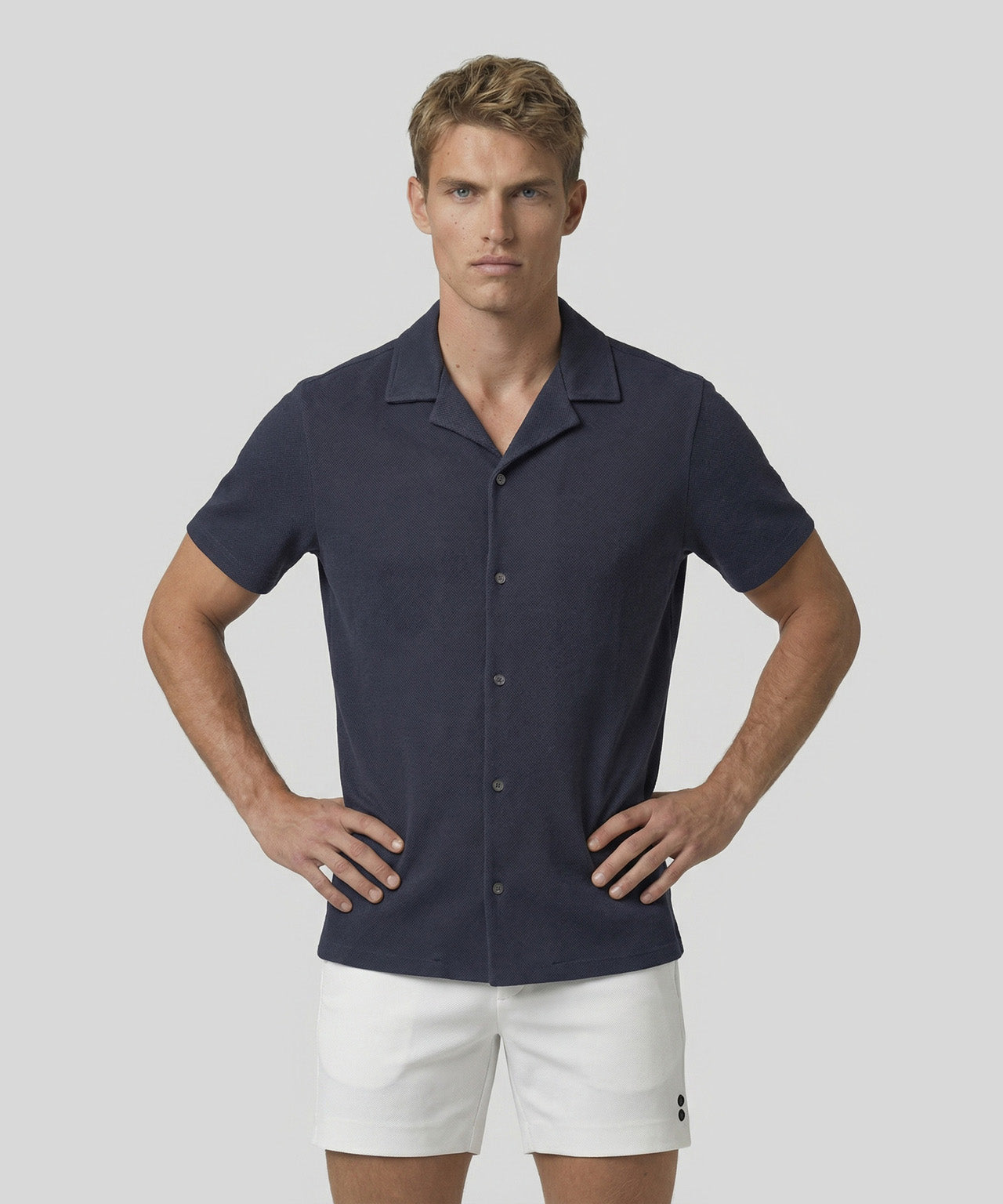 Chemise en mesh: Bleu marine