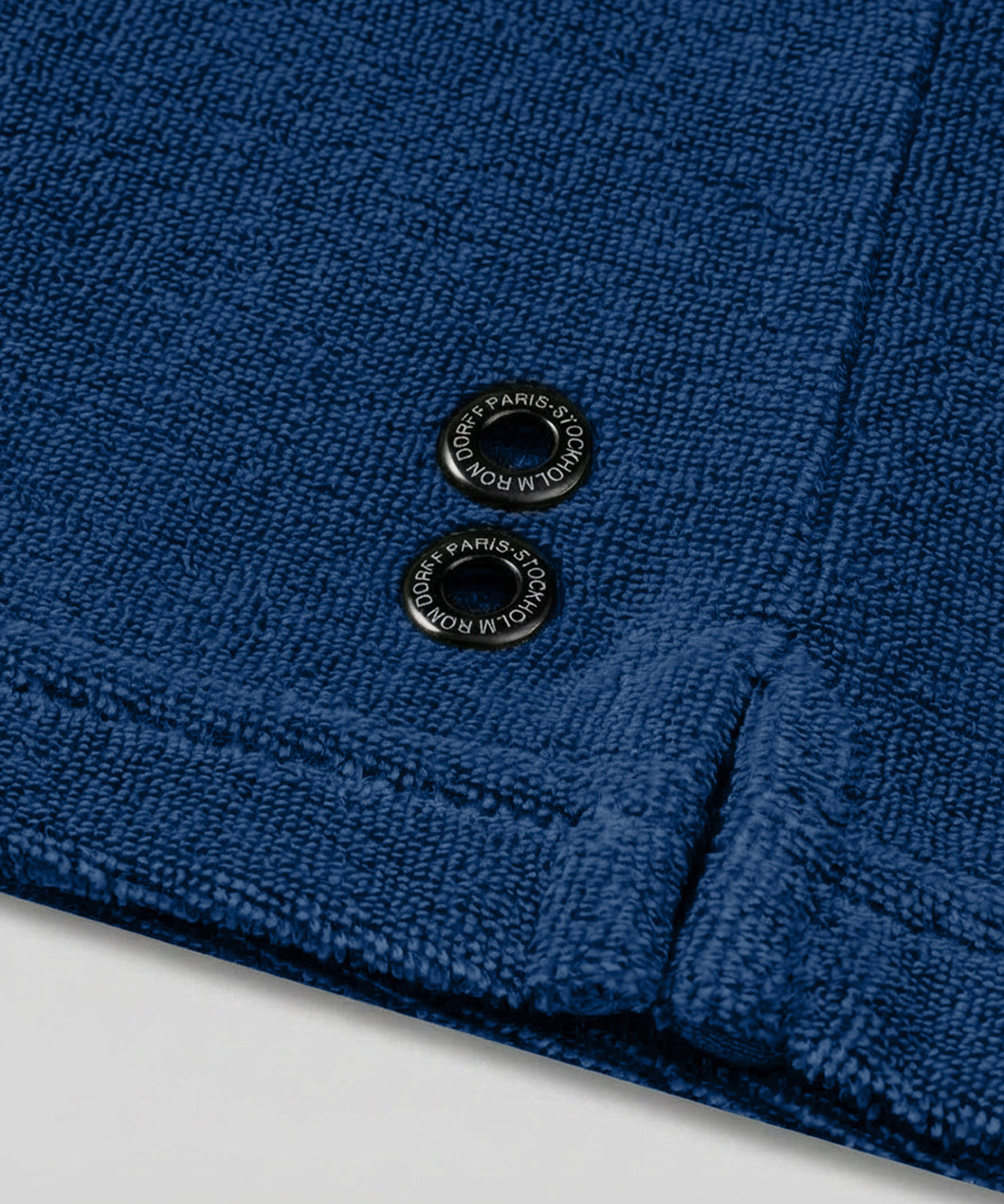 Cotton Terry V Neck Polo: Bleu