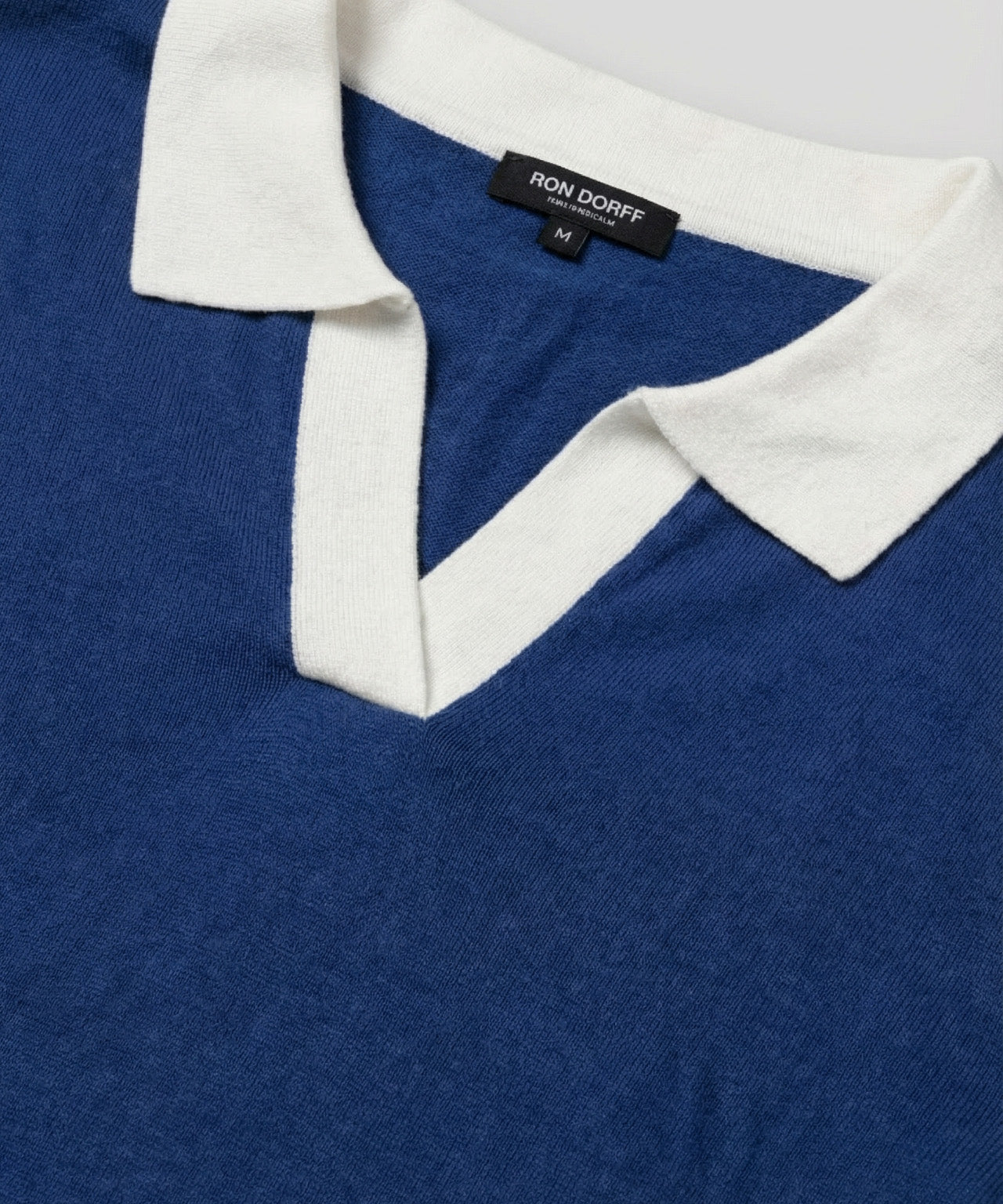 Polo en coton lin: Bleu