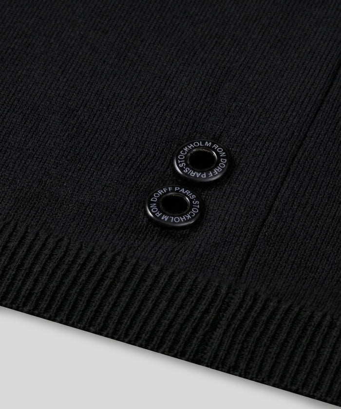 Polo en coton lin: Noir