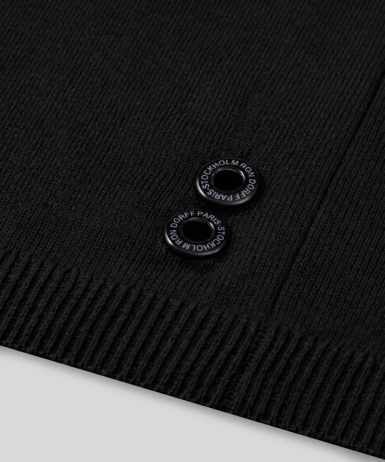 Polo en coton lin: Noir