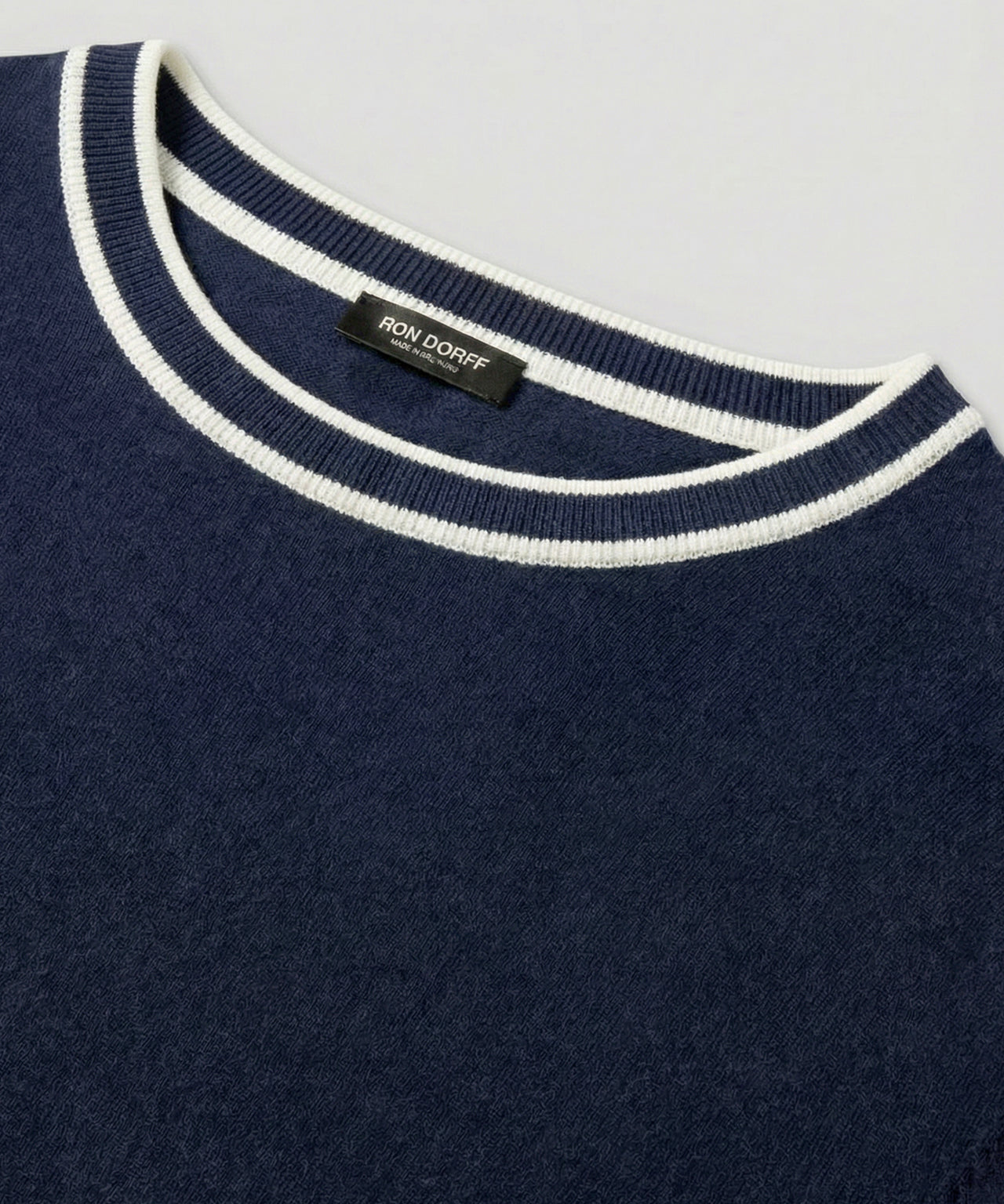 T-shirt en maille fine: Bleu marine