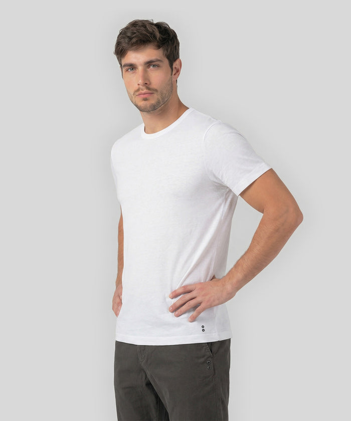 T-shirt Eyelet Edition en lin: Blanc