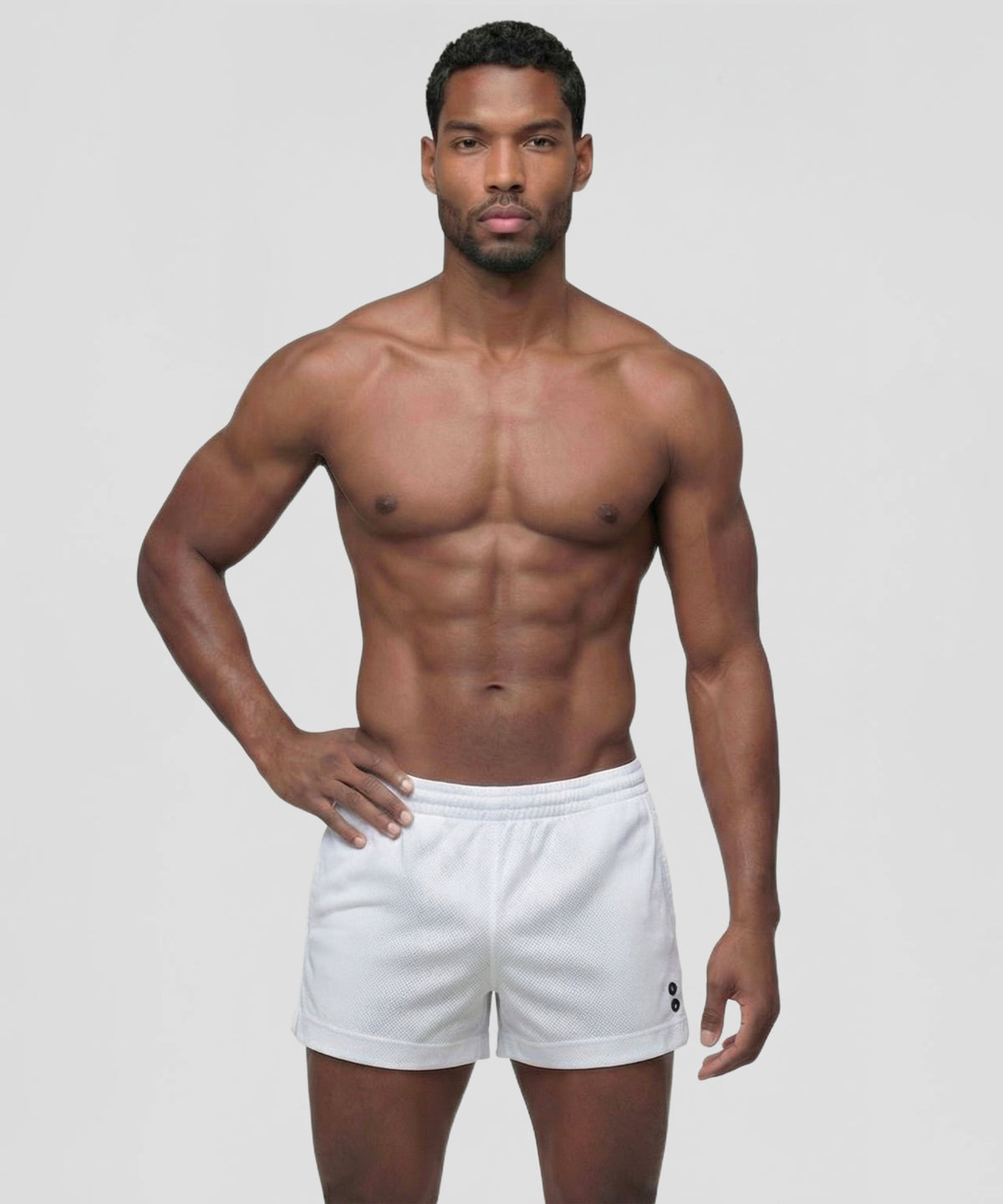 Home short en mesh: Blanc