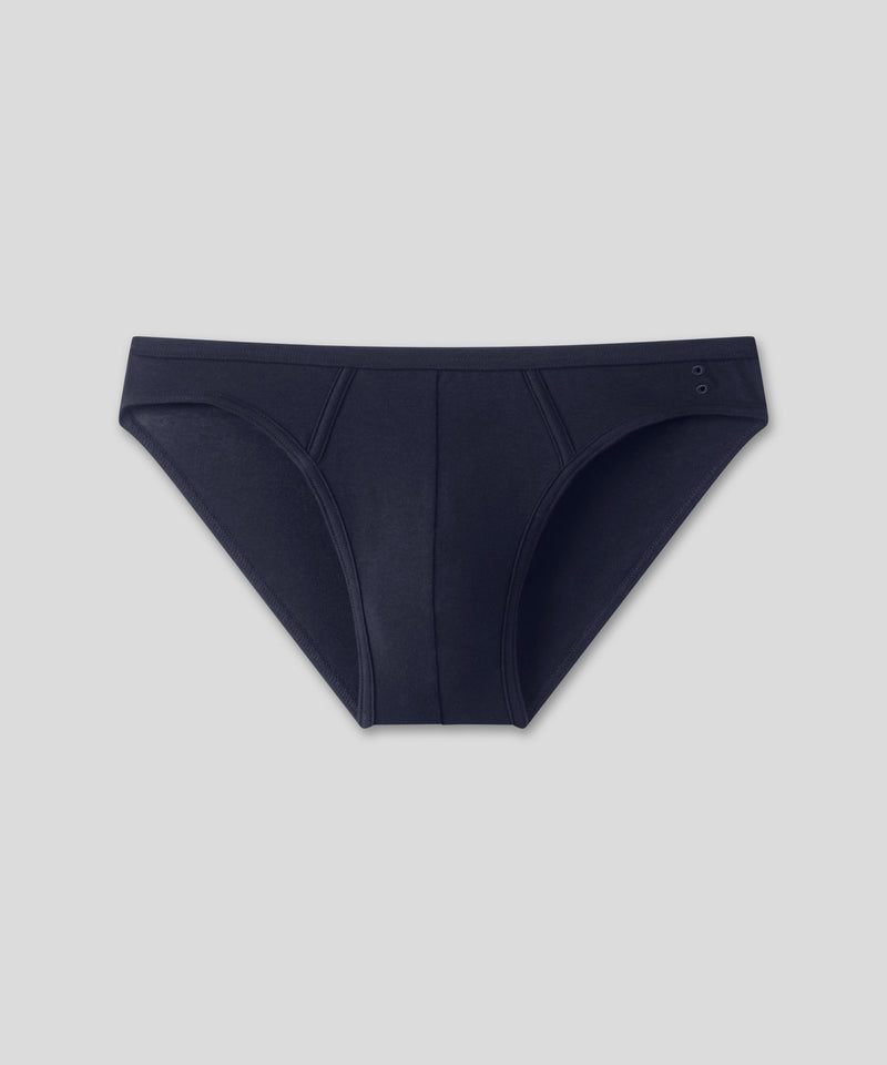 Enganliegende Y-Front Slips: Marineblau