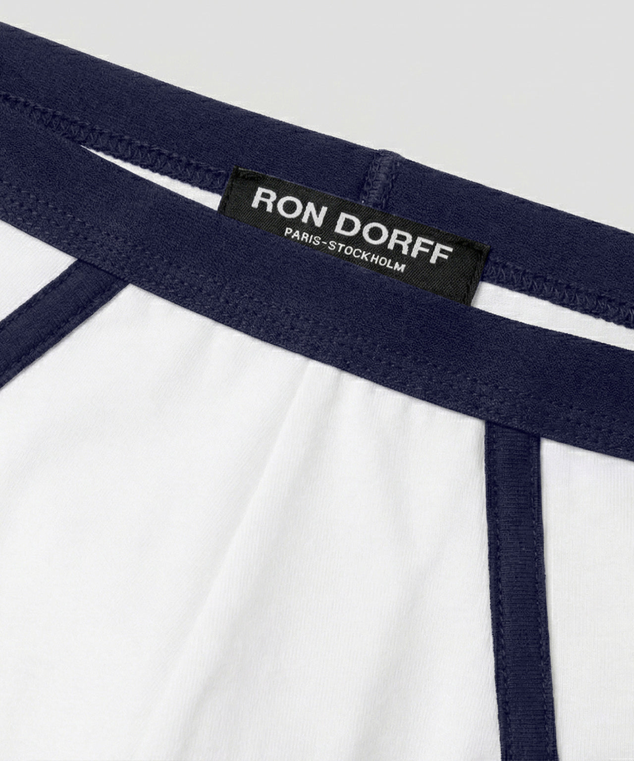 Slip Y-front Sport: Blanc/Bleu marine