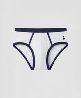 Slip Y-front Sport: Blanc/Bleu marine