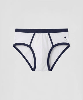 Slip Y-front Sport: Blanc/Bleu marine