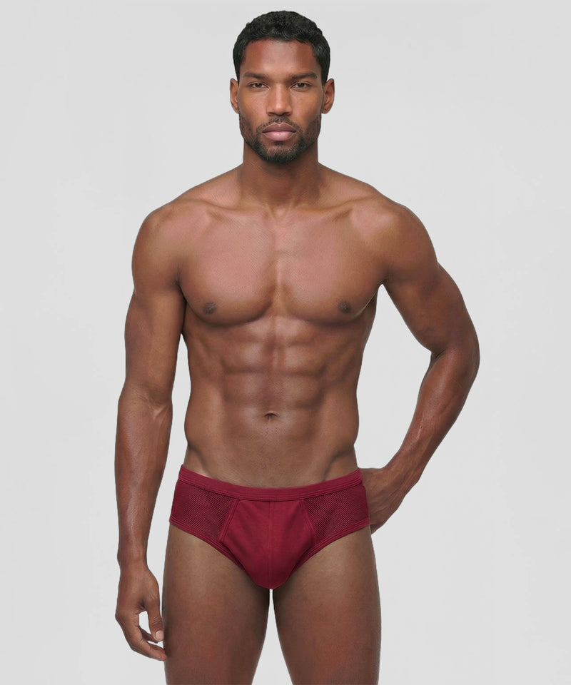 Mesh Y-Front Slips: Rot