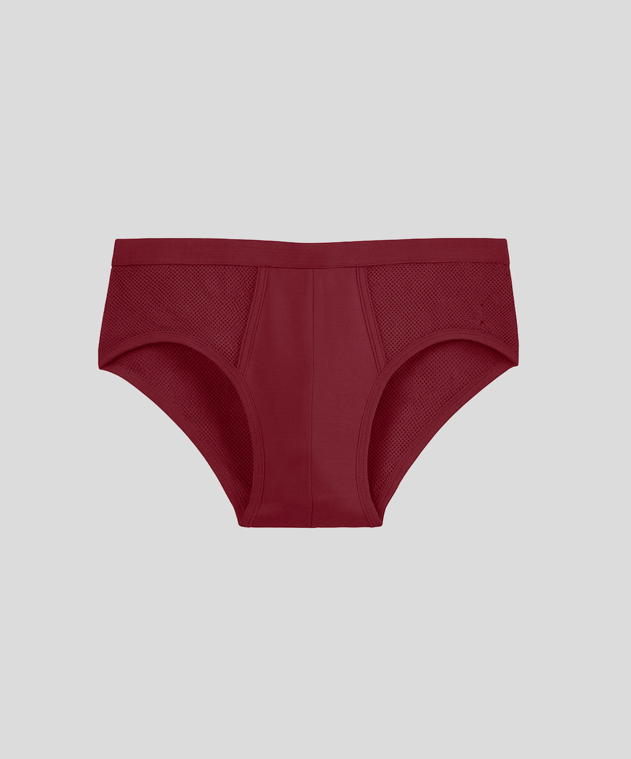 Mesh Y-Front Briefs: Red
