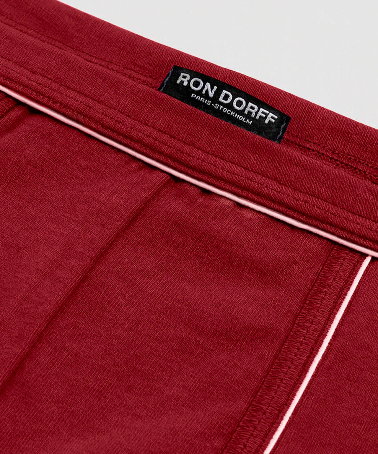 Boxer avec piping: Rouge