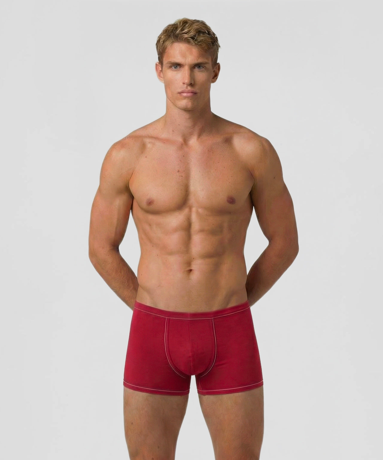 Boxer avec piping: Rouge