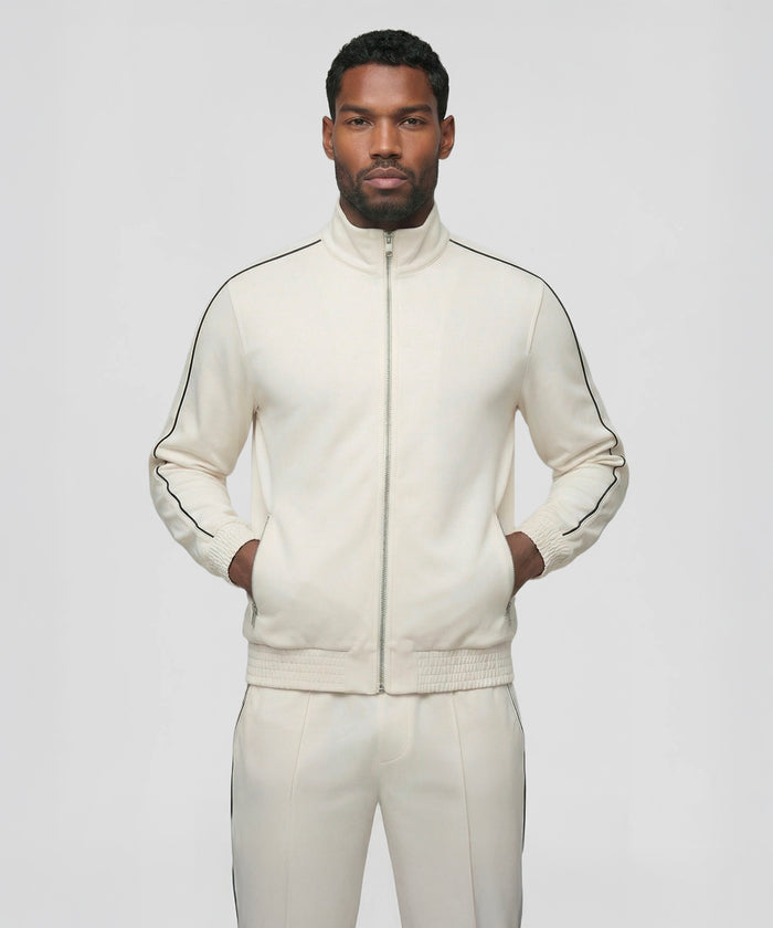 City Jacket avec Piping: Écru