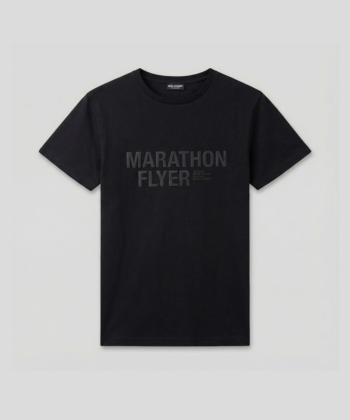 T-shirt en coton bio "MARATHON FLYER": Noir