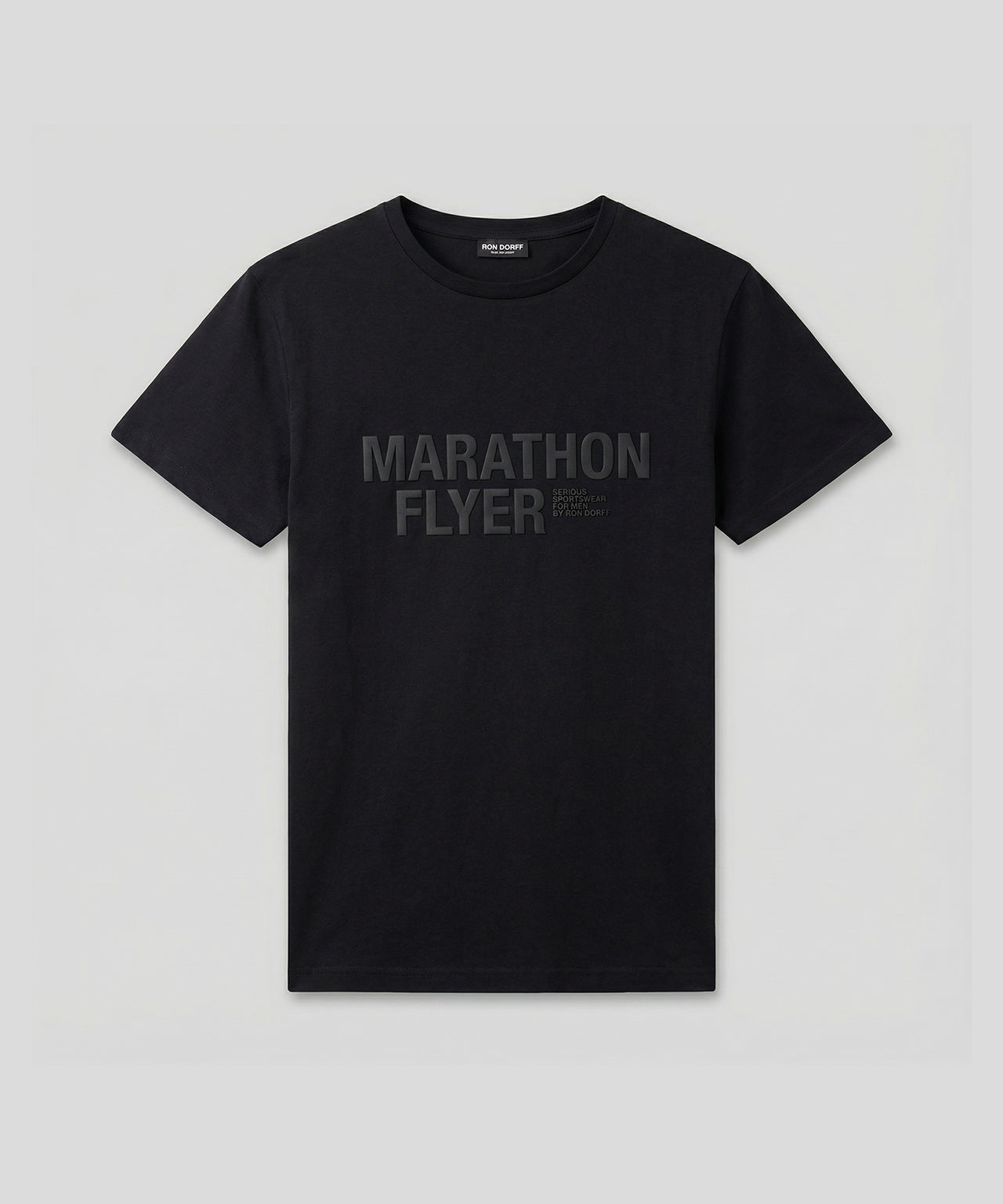 T-shirt en coton bio "MARATHON FLYER": Noir
