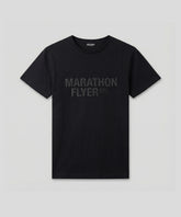 T-shirt en coton bio "MARATHON FLYER": Noir