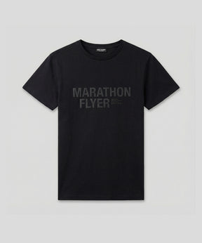 T-shirt en coton bio "MARATHON FLYER": Noir