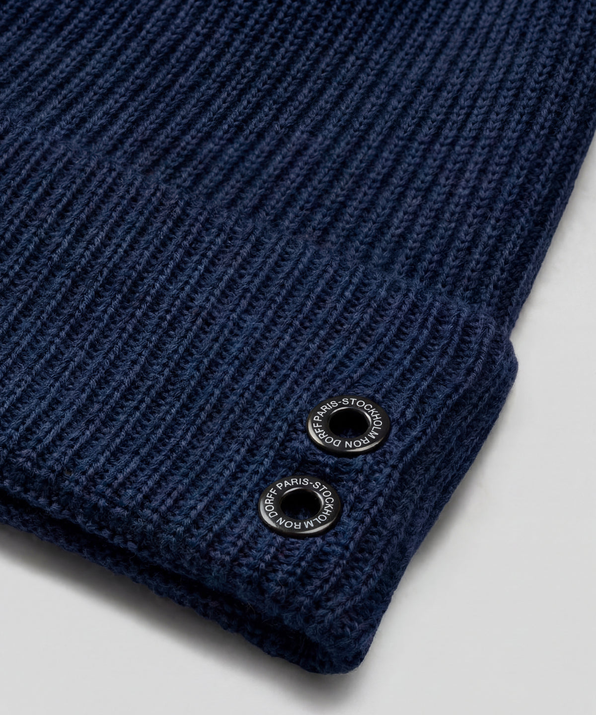 Bonnet en laine côtelée: Bleu marine