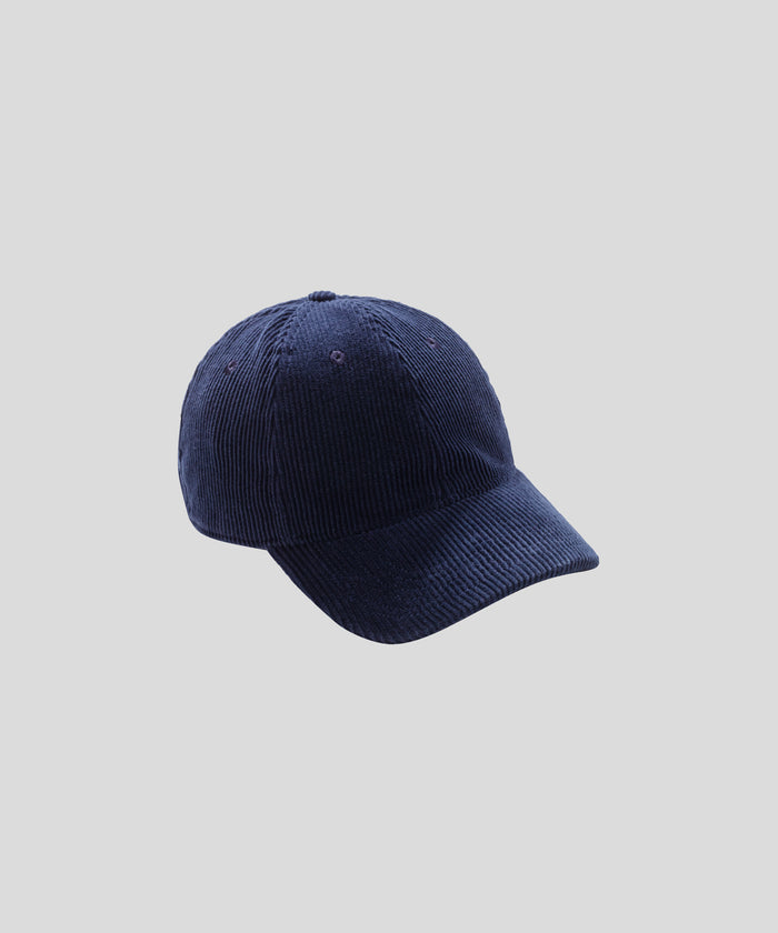 Corduroy Coach Cap: Navy