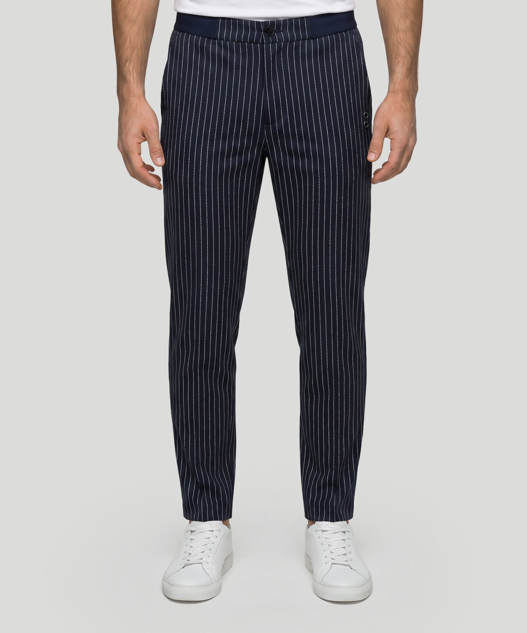 RD Tennis Pants w. Pin Stripes: Navy