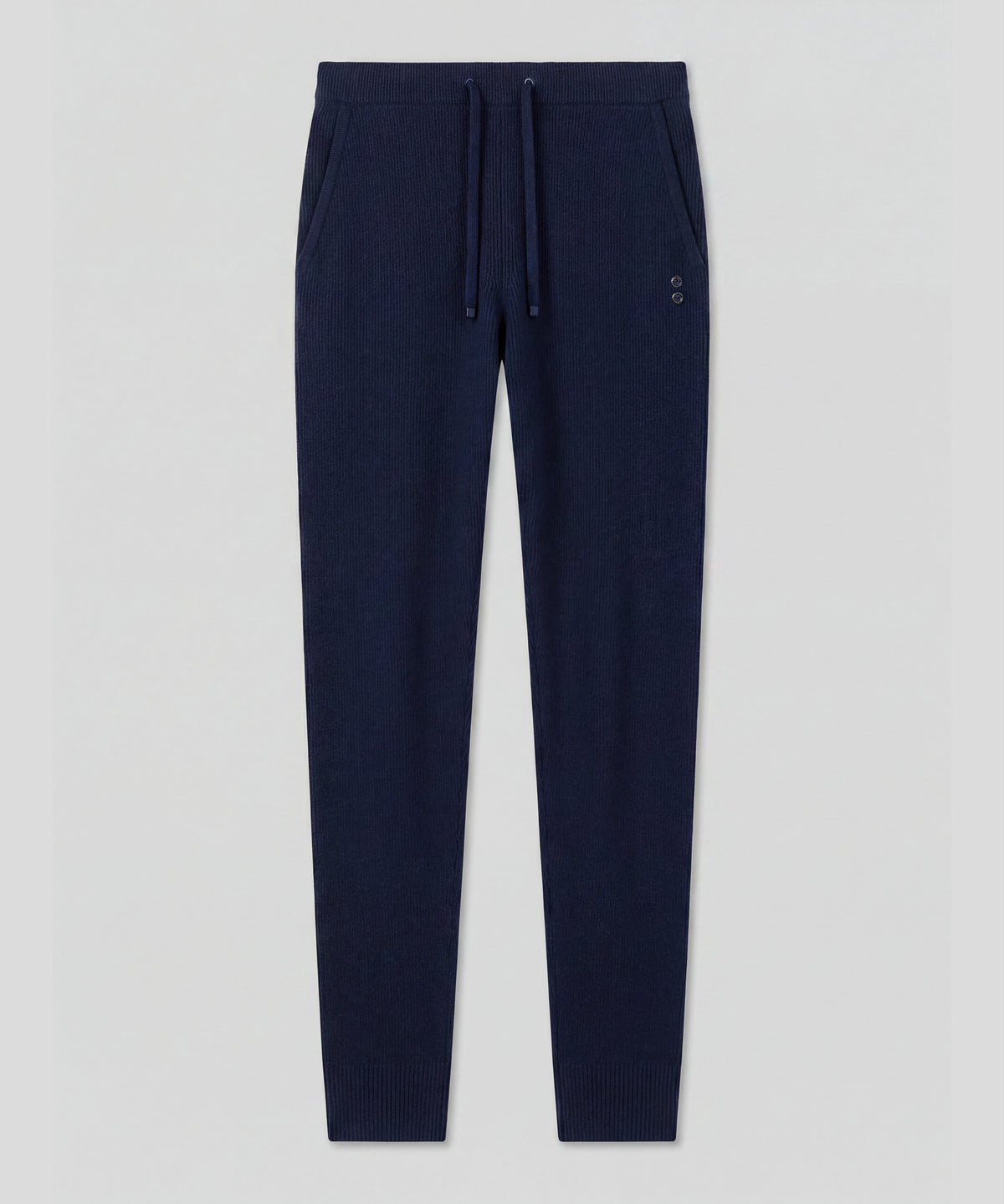 Pantalon Army Ribbed en laine côtelée: Bleu marine