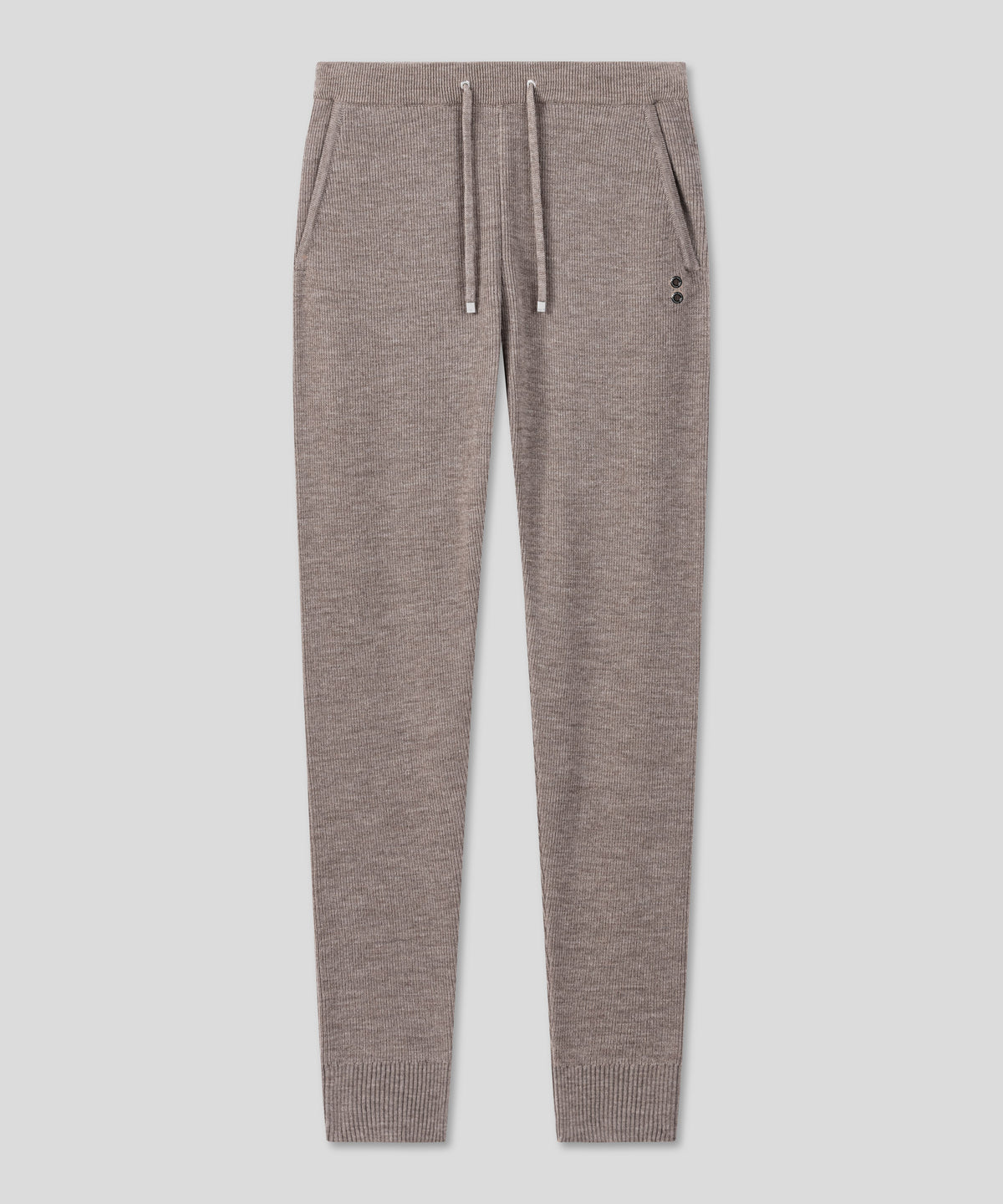 Pantalon Army Ribbed en laine côtelée: Beige sable
